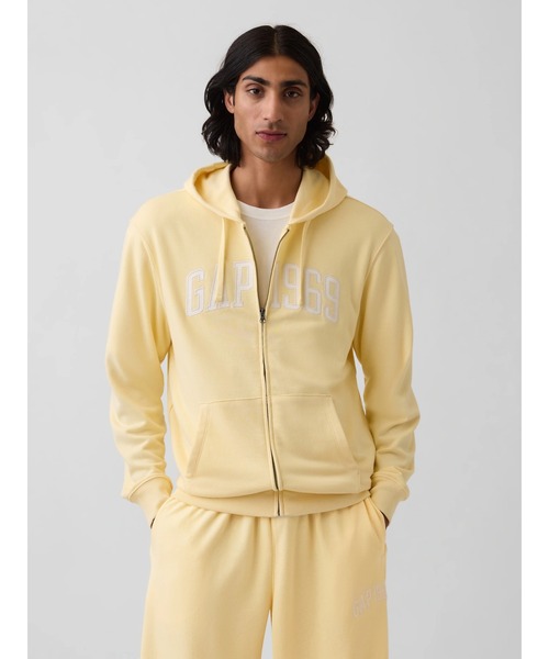 GAP（ギャップ）の「フレンチテリー リラックスフィット GAP1969ロゴ ジップアップパーカー（パーカー・メンズ・グレー/ネイビー/イエロー/ブラック/ブルー・XS/L/M/S/XL）」の5枚目の写真