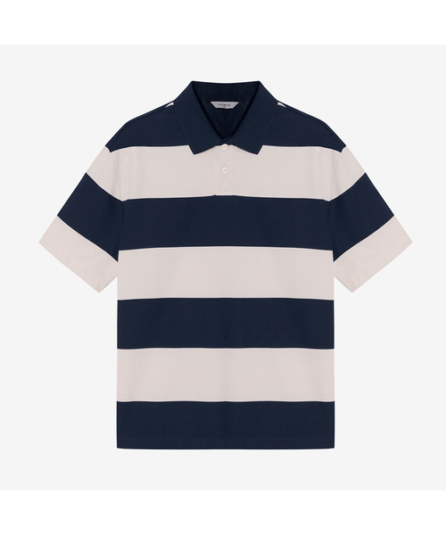 MINDBRIDGE(マインドブリッジ)の「ブロックカラーオーバーサイズTシャツ - 2カラー(ポロシャツ・メンズ・ネイビー/ブルー・95/100/105/110)」の2枚目の写真
