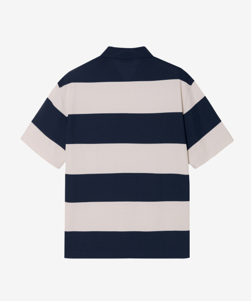 MINDBRIDGE(マインドブリッジ)の「ブロックカラーオーバーサイズTシャツ - 2カラー(ポロシャツ・メンズ・ネイビー/ブルー・95/100/105/110)」の5枚目の写真