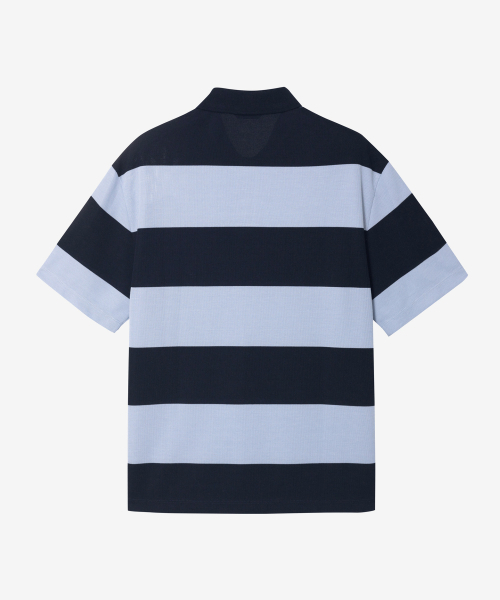 MINDBRIDGE(マインドブリッジ)の「ブロックカラーオーバーサイズTシャツ - 2カラー(ポロシャツ・メンズ・ネイビー/ブルー・95/100/105/110)」の7枚目の写真