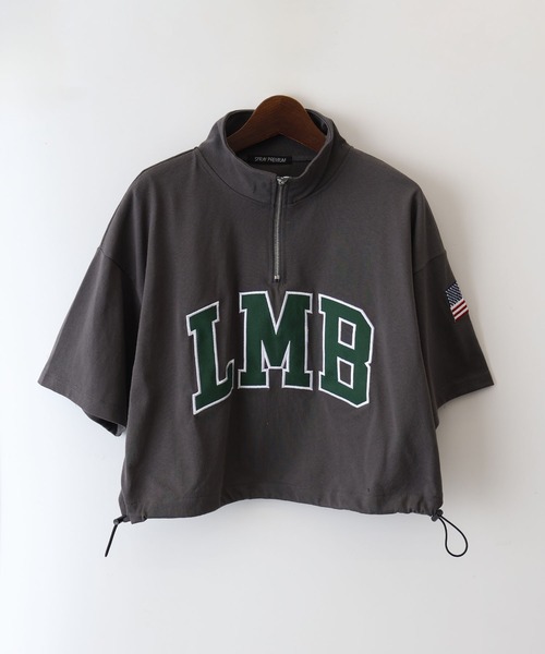 SpRay(スプレイ)の「【2WAY/トレンドストリート】ロゴ貼付ハーフZIPトップス(Tシャツ/カットソー・レディース・レッド/グリーン/オートミール/ネイビー/チャコールグレー・FREE)」の20枚目の写真