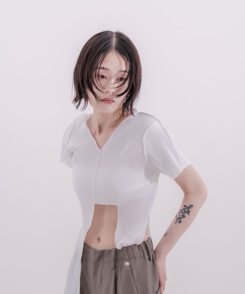CHOPPED TOP SHORTSLEEVE（キャミソール）｜kotohayokozawa