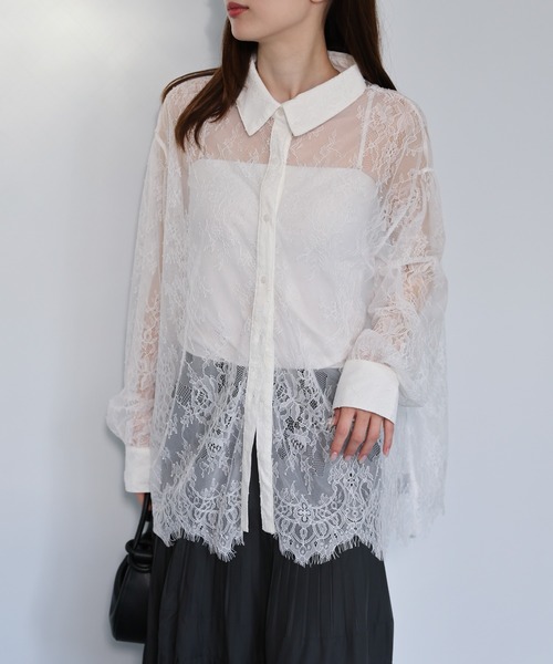 sakishimatokyo（サキシマトーキョー）の「総レースシャツ/ヒゲレース/冷房対策（その他トップス・レディース・オフホワイト/ブラック・FREE）」の18枚目の写真