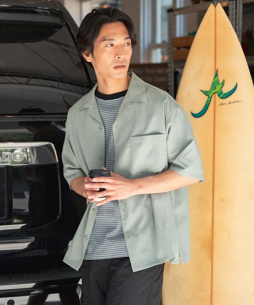 BAYFLOW(ベイフロー)の「【吸水速乾・ストレッチ・遮熱性・イージーケア】UMWカルキュロシャツ(シャツ/ブラウス・メンズ・ブルー/ベージュ/チャコール・LARGE/MEDIUM)」の22枚目の写真
