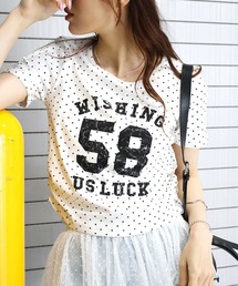 ドットナンバリングショートスリーブTシャツ