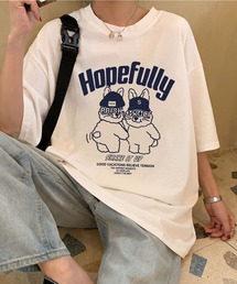 【大人可愛い/ワンポイント】うさぎ刺繍 Ｔシャツ
