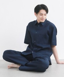 KYOETSU（キョウエツ）の「【選べる丈】メンズ しじら 甚平 シャツタイプ(長ズボン/半ズボン)（ルームウェア/パジャマ）」