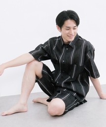 KYOETSU（キョウエツ）の「【選べる丈】メンズ しじら 甚平 シャツタイプ(長ズボン/半ズボン)（ルームウェア/パジャマ）」