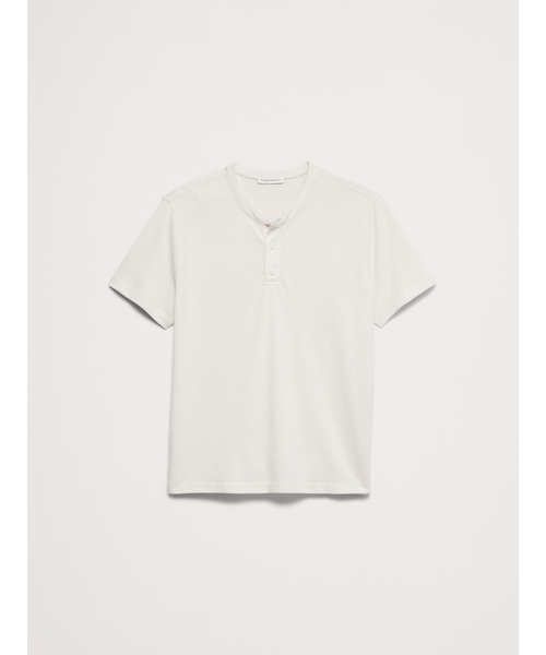 Banana Republic（バナナリパブリック）の「ソフト ヘンリー Tシャツ（Tシャツ/カットソー・メンズ・グリーン/アイボリー/ブラック・S/M/L/XL）」の11枚目の写真