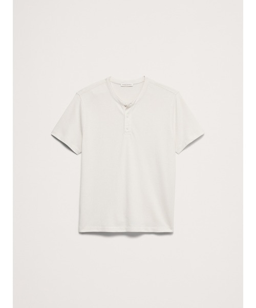 Banana Republic（バナナリパブリック）の「ソフト ヘンリー Tシャツ（Tシャツ/カットソー・メンズ・グリーン/アイボリー/ブラック・S/M/L/XL）」の6枚目の写真