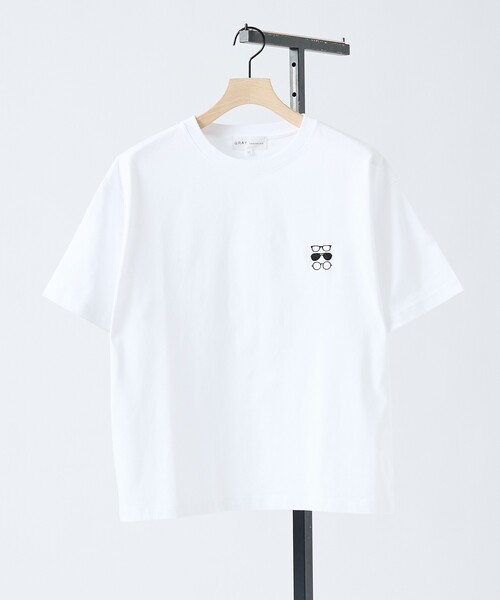 ABAHOUSE GRAY（アバハウスグレイ）の「【アイコン刺繍】ボックスシルエット Tシャツ（Tシャツ/カットソー・メンズ・ホワイト/グレイッシュベージュ/チャコールグレー/ブルー/グリーン・48/46）」の17枚目の写真