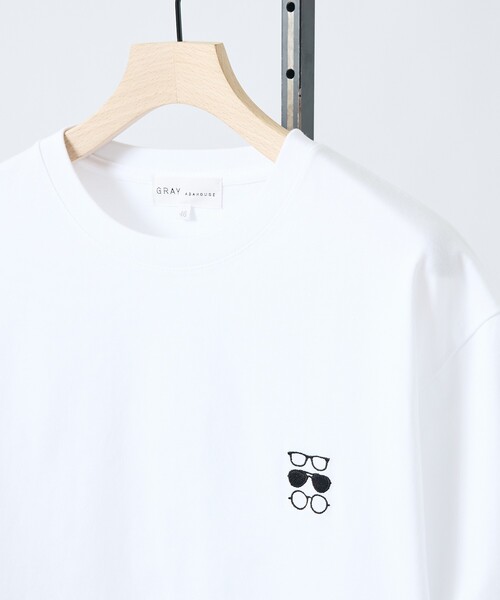 ABAHOUSE GRAY（アバハウスグレイ）の「【アイコン刺繍】ボックスシルエット Tシャツ（Tシャツ/カットソー・メンズ・ホワイト/グレイッシュベージュ/チャコールグレー/ブルー/グリーン・48/46）」の16枚目の写真