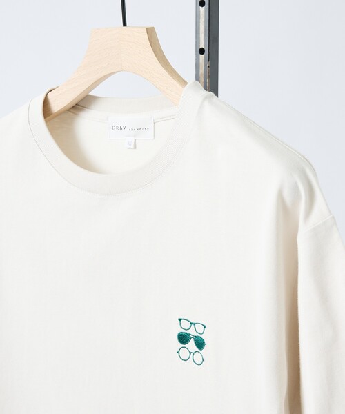 ABAHOUSE GRAY（アバハウスグレイ）の「【アイコン刺繍】ボックスシルエット Tシャツ（Tシャツ/カットソー・メンズ・ホワイト/グレイッシュベージュ/チャコールグレー/ブルー/グリーン・48/46）」の11枚目の写真