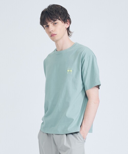 ABAHOUSE GRAY（アバハウスグレイ）の「【アイコン刺繍】ボックスシルエット Tシャツ（Tシャツ/カットソー・メンズ・ホワイト/グレイッシュベージュ/チャコールグレー/ブルー/グリーン・48/46）」の9枚目の写真