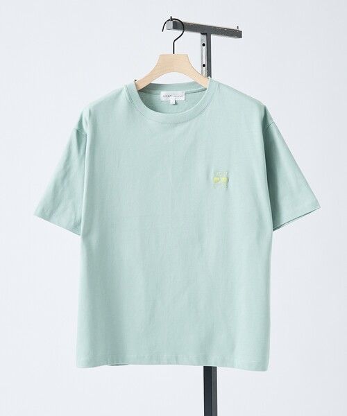 ABAHOUSE GRAY（アバハウスグレイ）の「【アイコン刺繍】ボックスシルエット Tシャツ（Tシャツ/カットソー・メンズ・ホワイト/グレイッシュベージュ/チャコールグレー/ブルー/グリーン・48/46）」の6枚目の写真