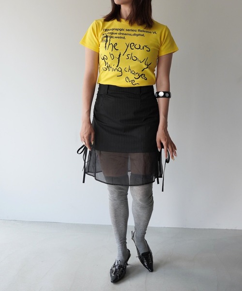 SANSeLF（サンセルフ）の「【SANSeLF】サイドシャーリングシアードッキングスカート saw26s060（スカート・レディース・ブラック・FREE）」の8枚目の写真