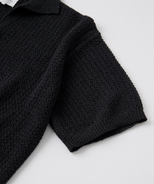 EMMA CLOTHES(エマクローズ)の「short sleeved skipper knit / 半袖スキッパーニット《後藤ファン/daichi別注カラー》(ポロシャツ・メンズ・チャコール/グリーン/ブラック/ブラウン系1/ホワイト系1・L/M)」の10枚目の写真