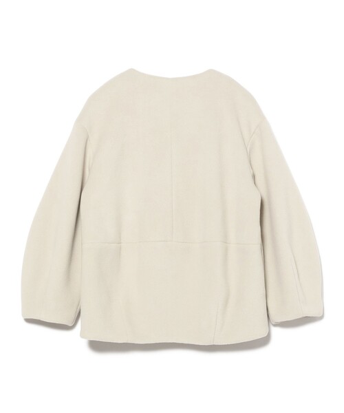 BEAMS HEART(ビームスハート)の「メランジ ノーカラー ジャケット(ノーカラージャケット・レディース・ホワイト系その他5/チャコールグレー・FREE)」の12枚目の写真