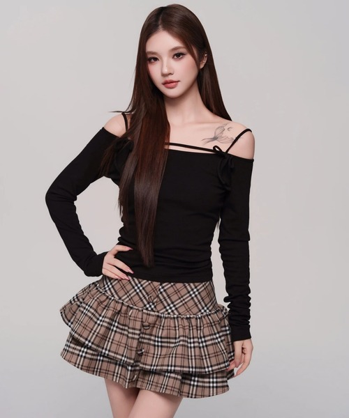 classical frill mini skirt(スカート)|andwang(アンドワン)の classical frill mini skirt(スカート)|andwang(アンドワン)の