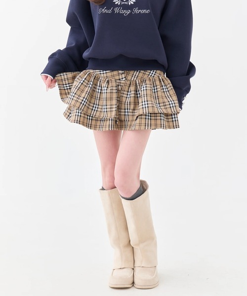 スカート andwang Classical Frill Mini Skirt classical frill mini skirt（スカート）｜andwang（アンドワン）の