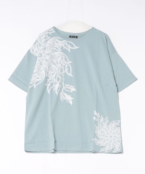 チャイハネ（チャイハネ）の「【チャイハネ】VORRUK サウィドメンズTシャツ（Tシャツ/カットソー・メンズ・ホワイト/ブルー/ブラック/ライトブルー・FREE）」の3枚目の写真
