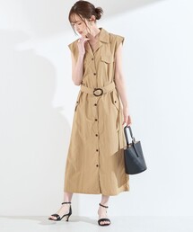 SHIPS Colors:〈接触冷感・UVカット・透湿〉ファンクション シャツ ワンピース◇