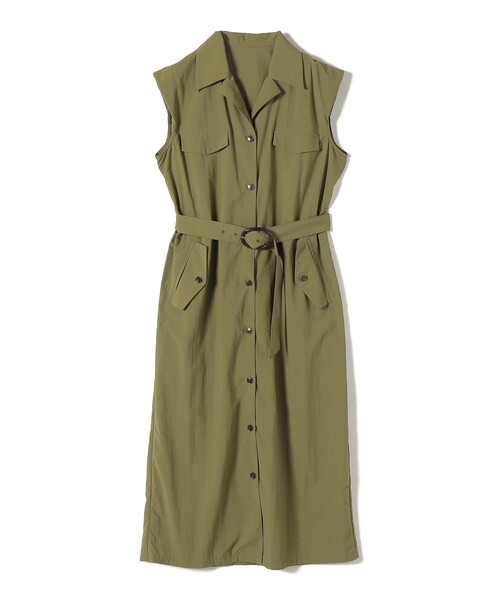 SHIPS Colors(シップス カラーズ)の「SHIPS Colors:〈接触冷感・UVカット・透湿〉ファンクション シャツ ワンピース◇(ワンピース・レディース・ベージュ/オリーブ/ネイビー・ONE SIZE)」の12枚目の写真