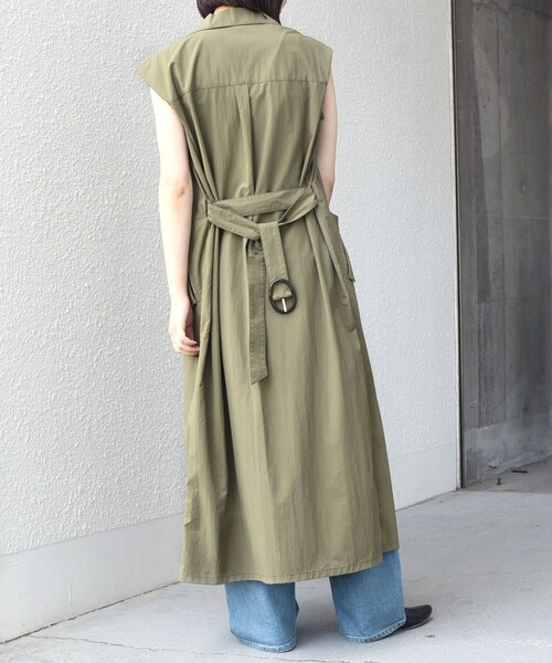 SHIPS Colors(シップス カラーズ)の「SHIPS Colors:〈接触冷感・UVカット・透湿〉ファンクション シャツ ワンピース◇(ワンピース・レディース・ベージュ/オリーブ/ネイビー・ONE SIZE)」の10枚目の写真