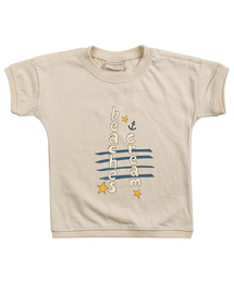 アンカー レタリング 半袖Tシャツ - バターホワイト