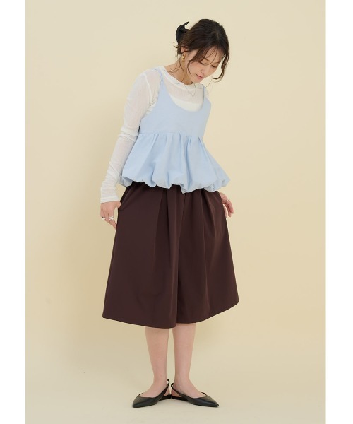 FMiBL(ファミル)の「タックハーフパンツ(その他パンツ・レディース・ブラウン/ブラック・FREE)」の9枚目の写真
