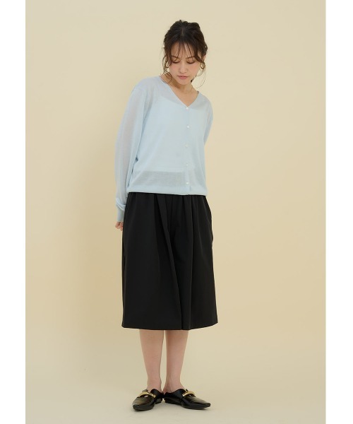FMiBL(ファミル)の「タックハーフパンツ(その他パンツ・レディース・ブラウン/ブラック・FREE)」の3枚目の写真