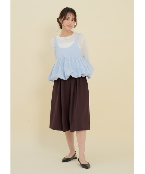 FMiBL(ファミル)の「タックハーフパンツ(その他パンツ・レディース・ブラウン/ブラック・FREE)」の10枚目の写真