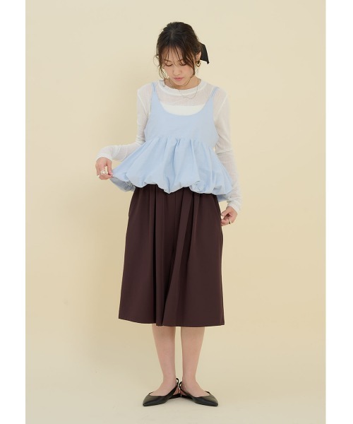 FMiBL(ファミル)の「タックハーフパンツ(その他パンツ・レディース・ブラウン/ブラック・FREE)」の11枚目の写真