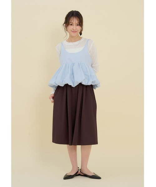 FMiBL(ファミル)の「タックハーフパンツ(その他パンツ・レディース・ブラウン/ブラック・FREE)」の12枚目の写真