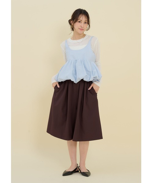 FMiBL(ファミル)の「タックハーフパンツ(その他パンツ・レディース・ブラウン/ブラック・FREE)」の13枚目の写真