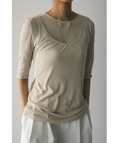 トリアセベロアカットTシャツ（Tシャツ/カットソー）｜anuans（ア