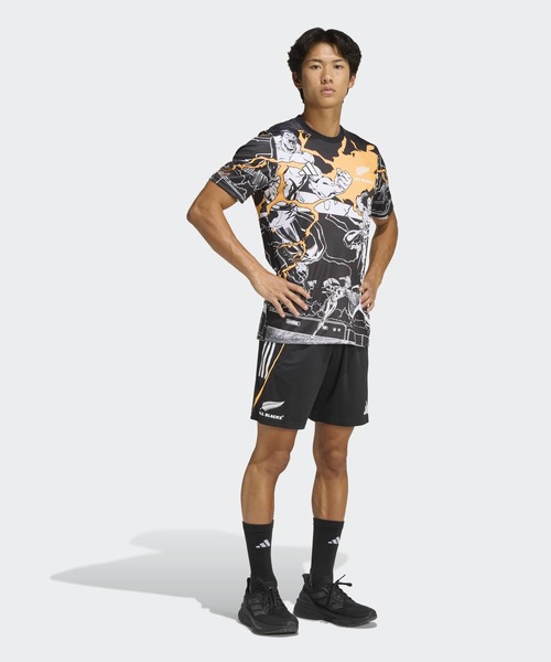 adidas(アディダス)の「オールブラックス マーベル キャプテンズ ラン ジャージー / アディダス adidas(Tシャツ/カットソー・メンズ・ブラック・X-LARGE/MEDIUM/3XL/XX-LARGE)」の5枚目の写真