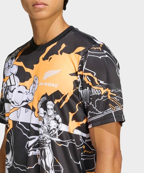adidas(アディダス)の「オールブラックス マーベル キャプテンズ ラン ジャージー / アディダス adidas(Tシャツ/カットソー・メンズ・ブラック・X-LARGE/MEDIUM/3XL/XX-LARGE)」の3枚目の写真