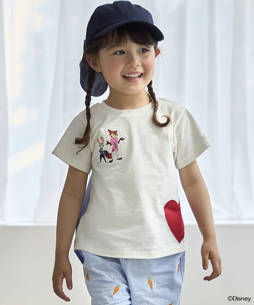 セール】【ズートピア】【接触冷感】ハートアップリケTシャツ（Tシャツ