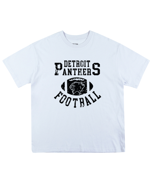 NAVYTEAM（ネイビーチーム）の「PANTHERS FOOTBALL 半袖Tシャツ(7色)（Tシャツ/カットソー・レディース・ブラック/ネイビー/ブラック×グレー/ホワイト×グリーン/イエロー×グレー/ホワイト×ネイビー/ホワイト×ブラック・SMALL/MEDIUM/LARGE/X-LARGE）」の9枚目の写真