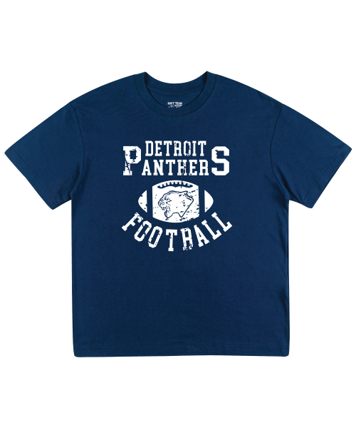 NAVYTEAM（ネイビーチーム）の「PANTHERS FOOTBALL 半袖Tシャツ(7色)（Tシャツ/カットソー・レディース・ブラック/ネイビー/ブラック×グレー/ホワイト×グリーン/イエロー×グレー/ホワイト×ネイビー/ホワイト×ブラック・SMALL/MEDIUM/LARGE/X-LARGE）」の18枚目の写真