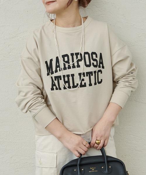 PUAL CE CIN(ピュアルセシン)の「【WEB限定カラーあり】インレイショートプルオーバー(Tシャツ/カットソー・レディース・モカ/ベージュ/ネイビー/ブラウン/オートミール・FREE)」の3枚目の写真