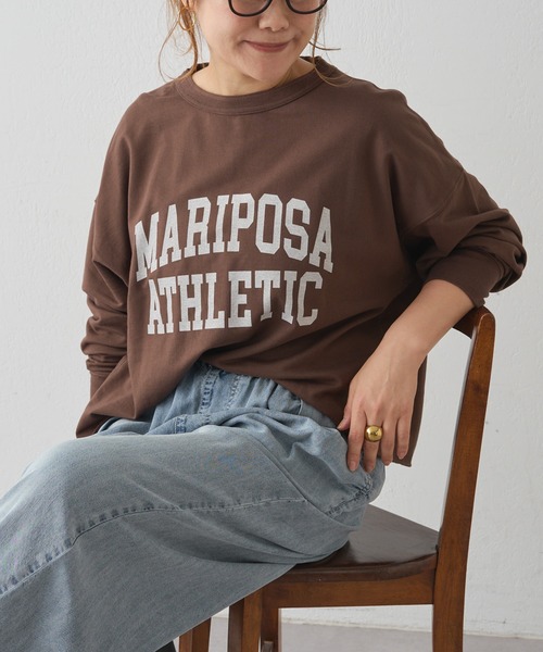 PUAL CE CIN(ピュアルセシン)の「【WEB限定カラーあり】インレイショートプルオーバー(Tシャツ/カットソー・レディース・モカ/ベージュ/ネイビー/ブラウン/オートミール・FREE)」の1枚目の写真