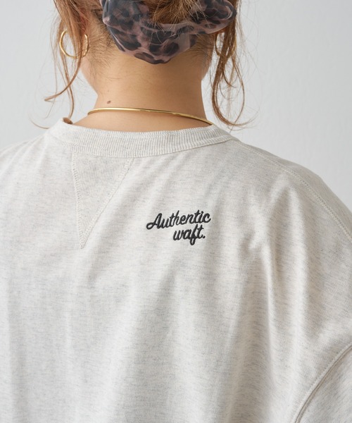 PUAL CE CIN(ピュアルセシン)の「【WEB限定カラーあり】インレイショートプルオーバー(Tシャツ/カットソー・レディース・モカ/ベージュ/ネイビー/ブラウン/オートミール・FREE)」の9枚目の写真