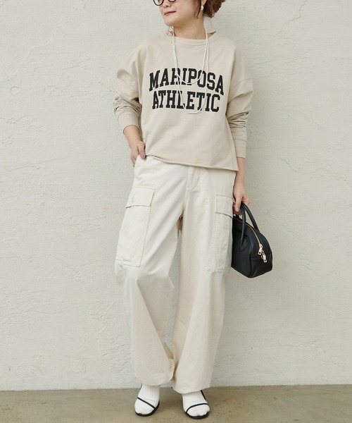 PUAL CE CIN(ピュアルセシン)の「【WEB限定カラーあり】インレイショートプルオーバー(Tシャツ/カットソー・レディース・モカ/ベージュ/ネイビー/ブラウン/オートミール・FREE)」の16枚目の写真