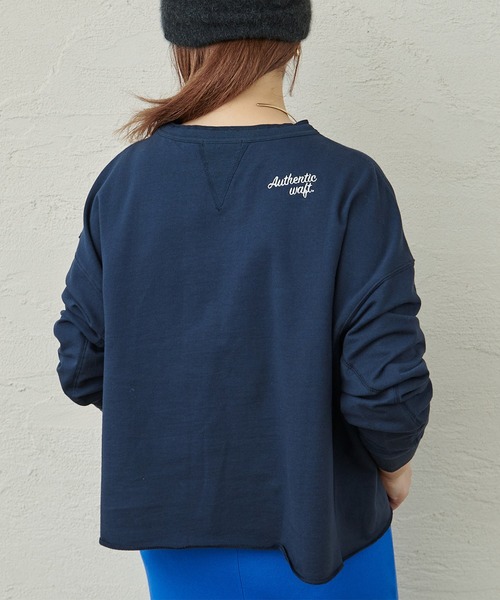 PUAL CE CIN(ピュアルセシン)の「【WEB限定カラーあり】インレイショートプルオーバー(Tシャツ/カットソー・レディース・モカ/ベージュ/ネイビー/ブラウン/オートミール・FREE)」の21枚目の写真
