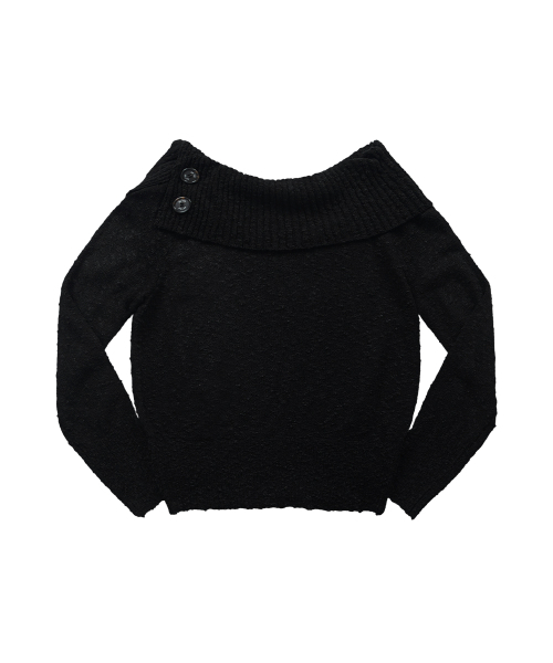 ASON(アズオン)の「KIRA OFF-SHOULDER KNIT / BLACK(ニット/セーター・レディース・その他・FREE)」の2枚目の写真