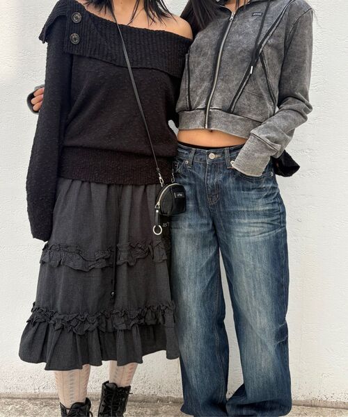 ASON(アズオン)の「KIRA OFF-SHOULDER KNIT / BLACK(ニット/セーター・レディース・その他・FREE)」の15枚目の写真