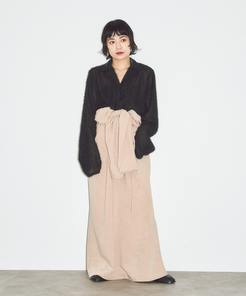 CITYSHOP(シティーショップ)の「FRINGE シャツ(シャツ/ブラウス・レディース・ホワイト/ブラック・FREE)」の7枚目の写真