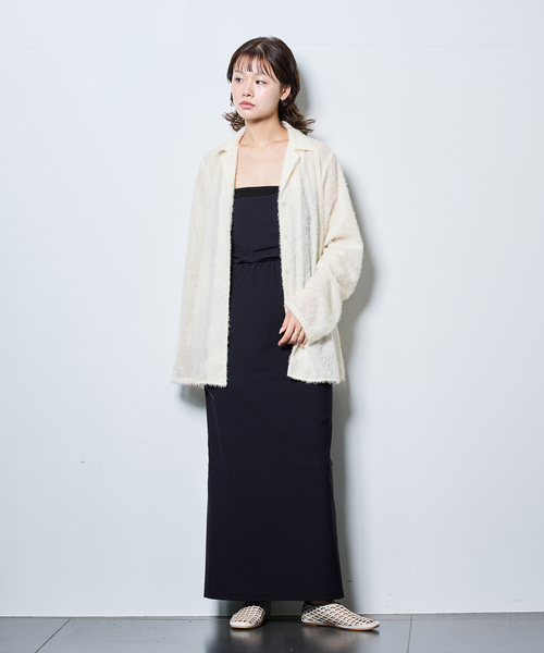 CITYSHOP(シティーショップ)の「FRINGE シャツ(シャツ/ブラウス・レディース・ホワイト/ブラック・FREE)」の11枚目の写真